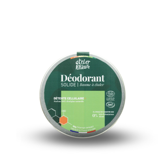 Déodorant solide CBD Détente Cellulaire 30ml