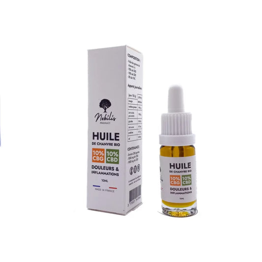 HUILE DE CHANVRE 10% CBG ET 10%CBD