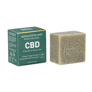 soin exfoliant CBD bio savon surgras au chanvre